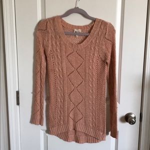 Pink knit sweater